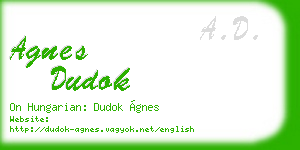 agnes dudok business card